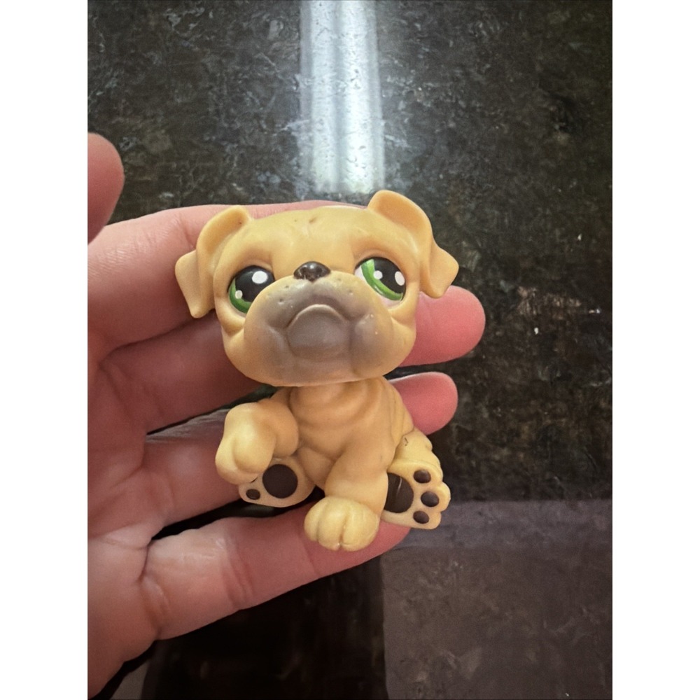 Littlest Pet Shop Tan Bulldog #107 Vintage Collectible LPS 2006 Magnet